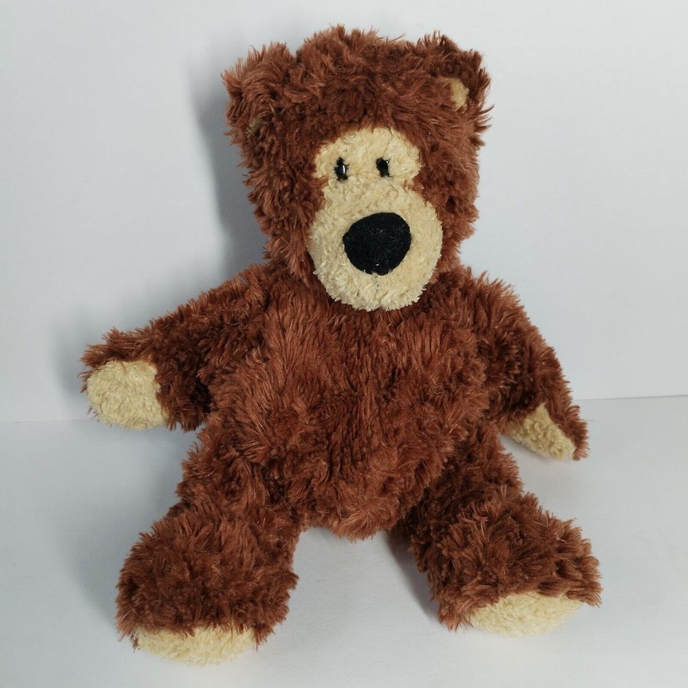 Aurora World Brown Tan Face Paws TEDDY Bear 9" Sitting Bean‎ Plush Tubbie Wubbie